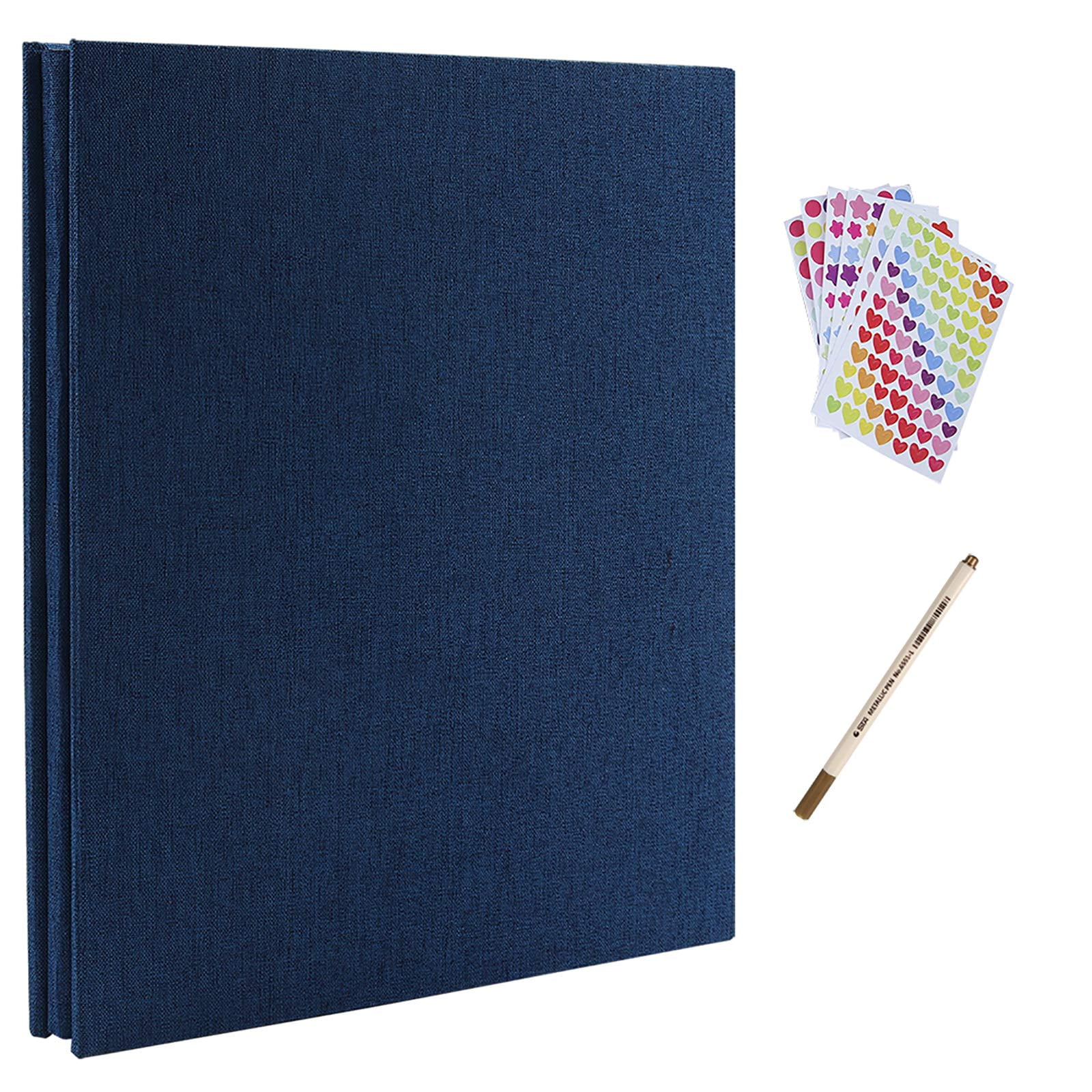 Memory Binder Photo Album with black self-adhesive pages (blue) - AHZOA