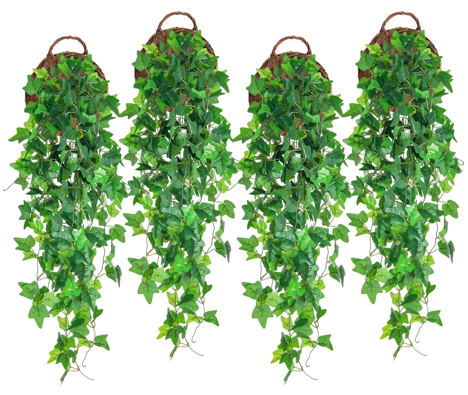 RECUTMS Fake Vines 4pcs Artificial Ivy Hanging Plant Fake Silk Leaves Greenery Garland Vines for Room Decor Wedding Party Table Decor
