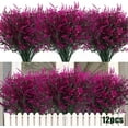 thumbnail image 1 of RECUTMS Outdoor Artificial Lavender Flowers UV Resistant Spring Decorations for Home Garden Porch(Fuchsia), 1 of 7