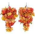 thumbnail image 1 of RECUTMS Hanging Plant Artificial Fall Leaves Garland with Berry Fake Autumn Wall Hanging Leaf Vines for Home Fall decor Door Frame Fireplace Decoration, 1 of 9