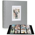 thumbnail image 1 of RECUTMS Hold 600 Photos Black Pages Birthday Christmas Photo Albums Wedding Anniversary Photo Albums Book Holiday Gift(Gray), 1 of 7