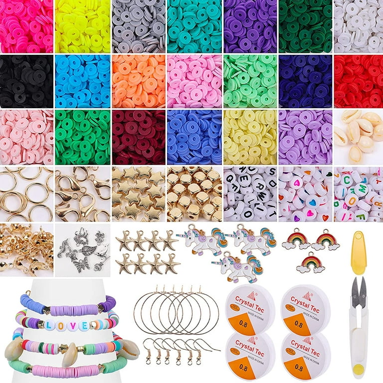 RECUTMS Jewelry Making Kit 1 Packs ,4800 Pcs DIY Clay Bead Kit for