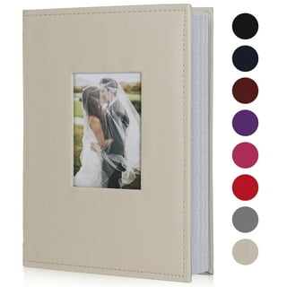  RECUTMS Small Photo Album 4x6 Paper Core Insert Inside Page  Picture Album PU Leather Cover 300 Photo Sleeves Boy Girl Family Photo Book  Memo Slot Wedding Albums (White) : Home 