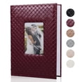 thumbnail image 1 of RECUTMS Photo Album 4x6 300 Photos Capacity Pockets Pictures Album Birthday Christmas Photo Albums Wedding Anniversary (Red Wine), 1 of 8