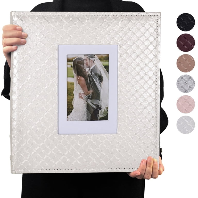 Flamingo Photo Album For 4x6 Pictures - 60-120 Photo Capacity, PU Leather Cover With Elastic Band