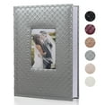 thumbnail image 1 of RECUTMS Photo Picture Album 4x6 300 Photos,Small Capacity PU Leather Scrapbook Cover Wedding Family Photo Albums Holds 300 Horizontal Photos (Gray), 1 of 8