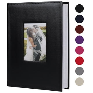RECUTMS Photo Album 4x6 Holds 500 Photos Black Pages Large Capacity Leather  Cover Wedding Family Baby Photo Albums Book Horizontal and Vertical Photos