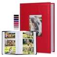 thumbnail image 1 of RECUTMS Photo Picture Album 4x6 300 Photos,Small Capacity Premium Leather Cover Wedding Family Photo Albums Holds 300 Horizontal Photos(Red), 1 of 8