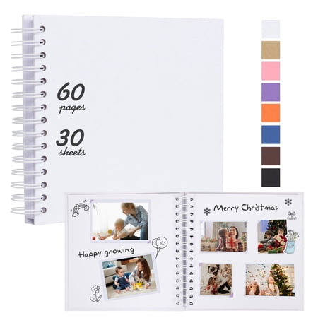 RECUTMS Self Adhesive Photo Album, 40 Pages Hardcover Magnetic Scrapbook with a Metallic Pen