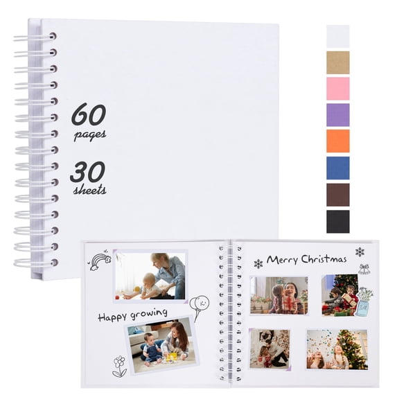 RECUTMS Self Adhesive Photo Album, 40 Pages Hardcover Magnetic Scrapbook with a Metallic Pen