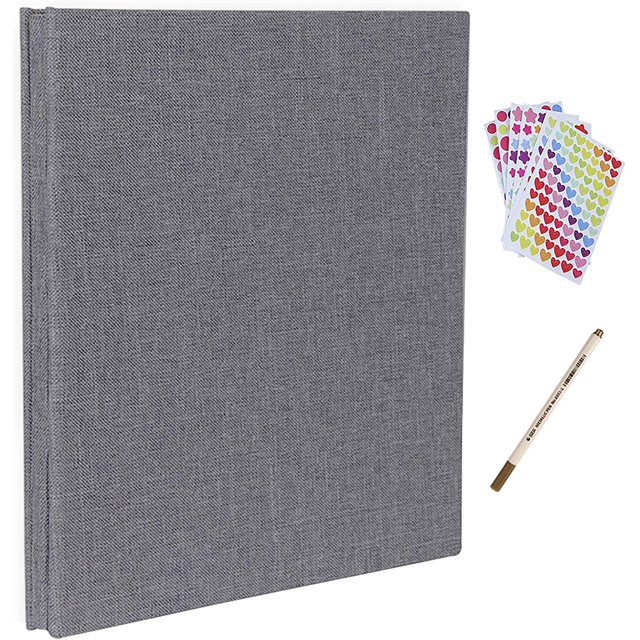 RECUTMS Self Adhesive Photo Album Gray Scrapbook 40 Pages Hold