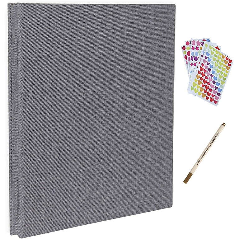 RECUTMS Self Adhesive Photo Album Gray Magnetic Scrapbook 40 Pages Hold 120  6x4 Photo 