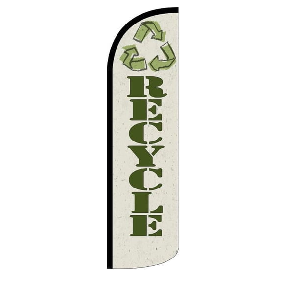 RECYCLE Windless Flag (Hardware Not Included) |Advertisement /Business Flags | Feather Flag |