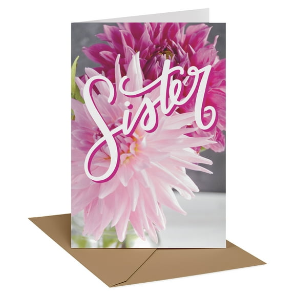 Recycled Paper Greetings Birthday Card for Sister (Photo Floral)