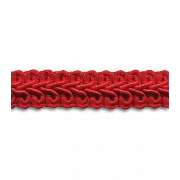 RED 1/2 INCH POLY CHINESE BRAID