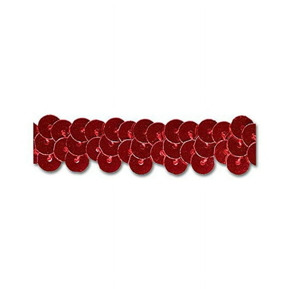 RED 1/2 INCH STRETCH SEQUIN