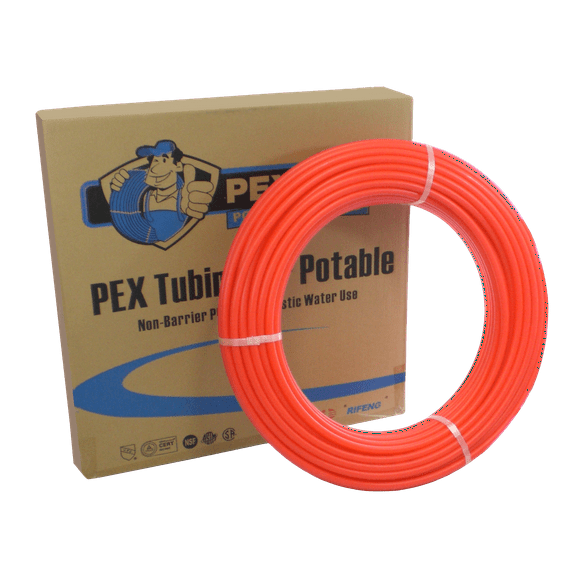 RED 1/2" x 100 ft PEX Potable Tubing Pipe Wood Boiler - PEX GUY