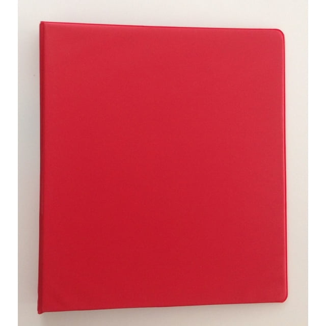 RED 3-Ring 2" View Binder, 8.5" x 11", Vinyl, Inside Pockets, Mfd by Samsill - Pack of 2 Binders