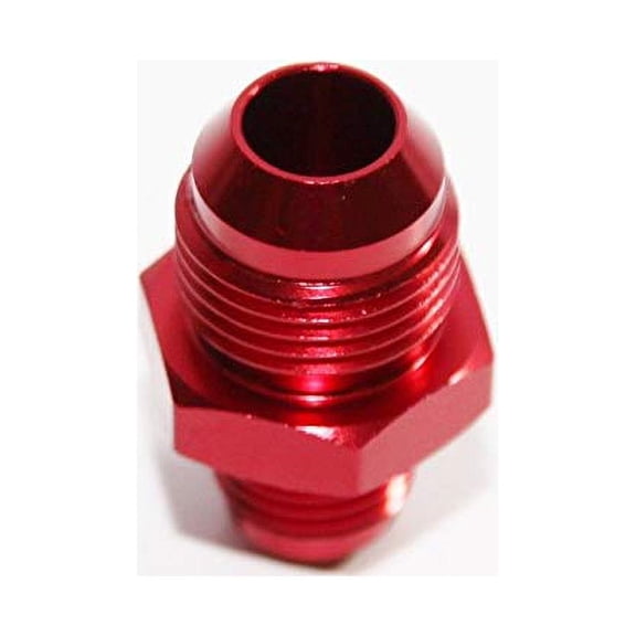 RED AN6 6AN TO AN8 8AN Male Thread Straight Aluminum Anodized Fitting Adapter