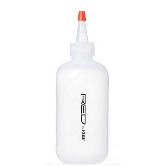 RED APPLICATOR BOTTLE W/MEASUREMENT oz. & ml