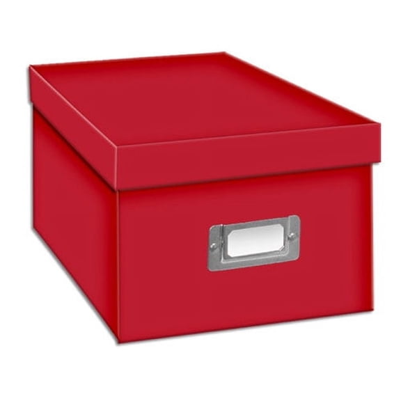 Pioneer Photo Album Photo CD/DVD Storage Box, Holds 21 CDs/10 DVDs, Bright Red