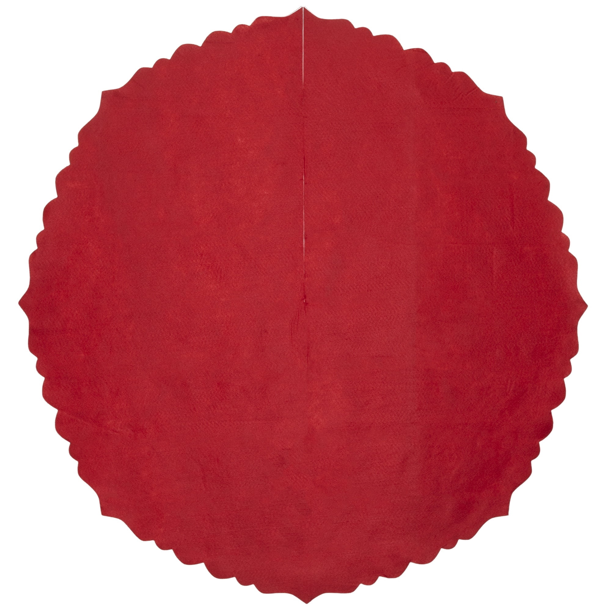 Felt Scalloped Christmas Tree Skirt, Red, 48", by Holiday Time