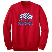 RED Bills Mafia Josh Allen Zubaz Logo Crew Neck Sweatshirt ADULT