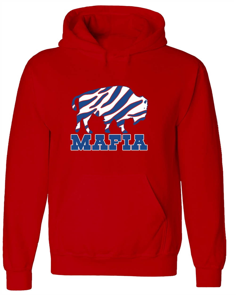 RED Bills Mafia Josh Allen Zubaz Logo Hooded Sweatshirt ADULT 