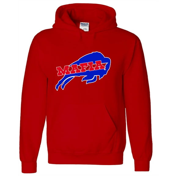 RED Bills Mafia Logo Hooded Sweatshirt ADULT
