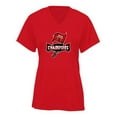 thumbnail image 1 of RED Buccaneers Champs Logo Super LADIES V-NECK T-shirt ADULT, 1 of 1