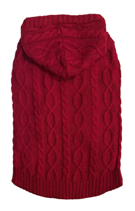 RED CABLE SWEATER M
