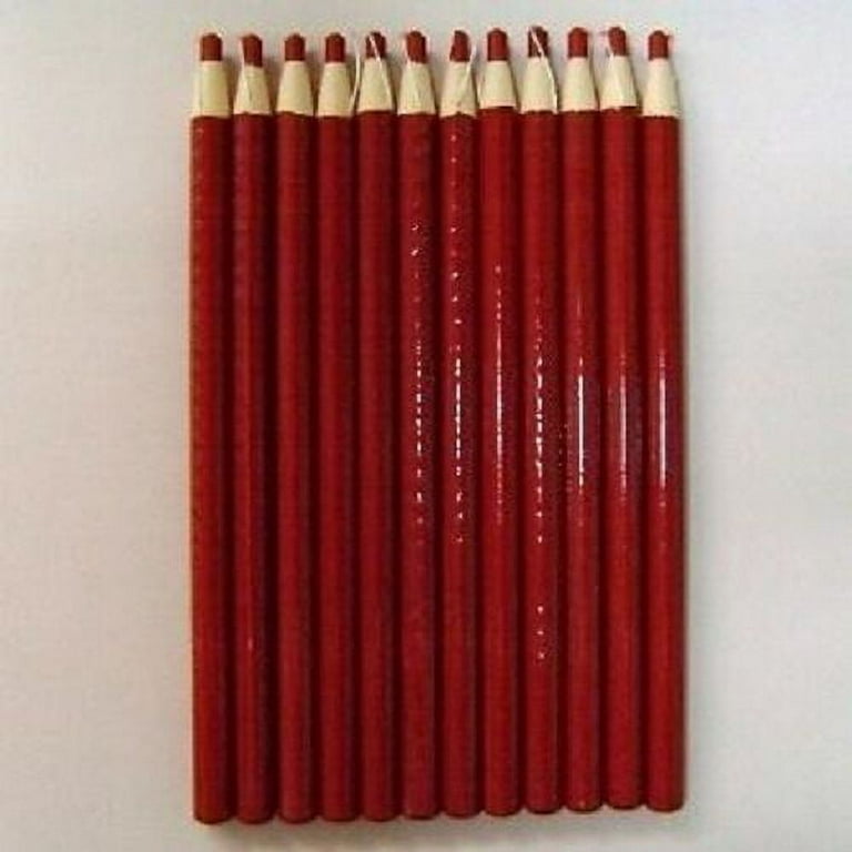 Pack of 12 Dimond China Markers / Peel-Off Grease Pencils-Red