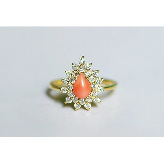 RED CORAL RING, Natural Stone Ring, silver sterling 925 ring, Engagement Ring, Bezel Ring, Woman's Ring, Minimalist Ring, Anniversary Gift