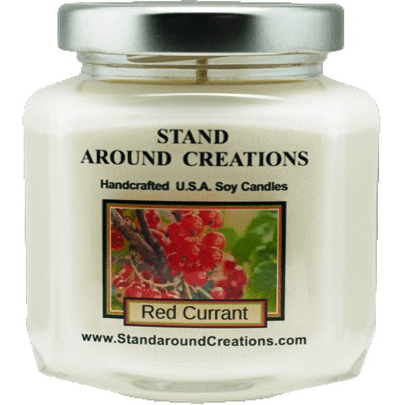 RED CURRANT HEX 6-OZ. ALL NATURAL SOY CANDLE