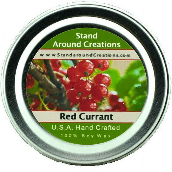 RED CURRANT TIN 4-OZ. ALL NATURAL SOY CANDLE