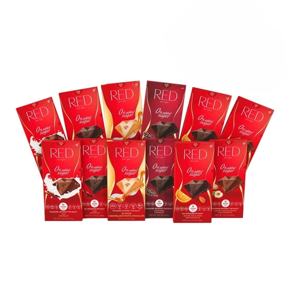 RED Chocolate 12 Bar Variety Pack