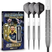 RED DRAGON Luke Humphries TX1 Tip Darts Set - 90% Tungsten Professional Player Edition for Precision & Control, 22g, Flights & Shafts Included