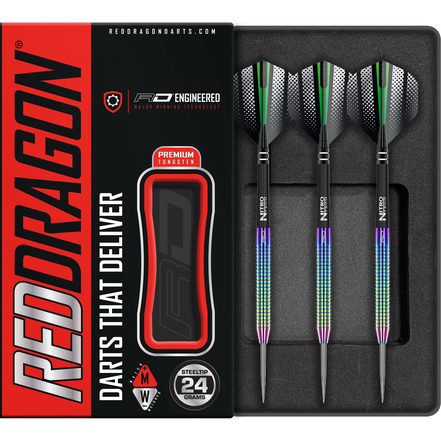 RED DRAGON Razor Edge Spectron 24 Gram Tungsten Darts Set with