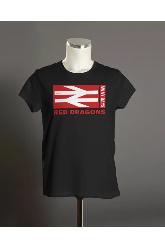 RED DRAGONS Away Days T-Shirt | Wrexham Racecourse Red Dragons Robins Wrecsam