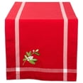 thumbnail image 1 of DII Christmas Embellished Table Runner, Red, Mistletoe Embellishment, 14x72", 1 of 4