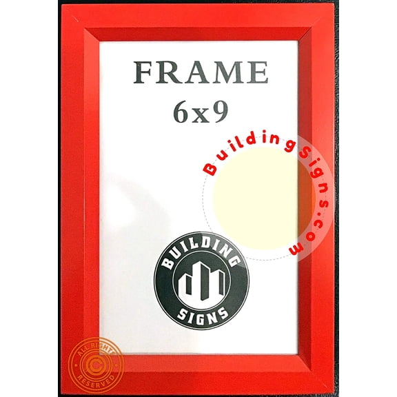 RED Elevator Inspection Certificate Frame 6 x 9 (Heavy Duty - Aluminum) (ref-2201)
