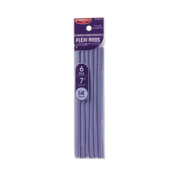 Red by Kiss Flexi Rods 7" | Heat-Free Curling Rods  6 Pack