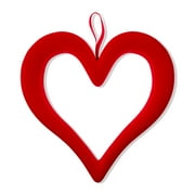 Flocked Heart Wreath, Red, 17.5", Valentine's Day by Way To Celebrate