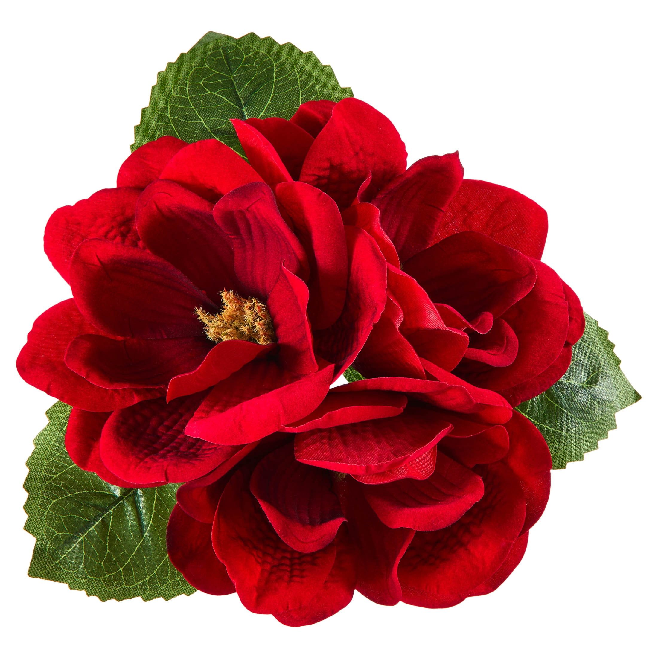 Red Velvet Floral Christmas Clip Ornament, 9", by Holiday Time