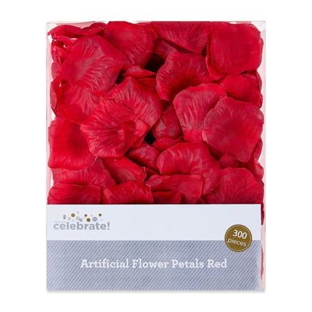 Way To Celebrate Artificial Rose Petals, Red, 300 Pieces