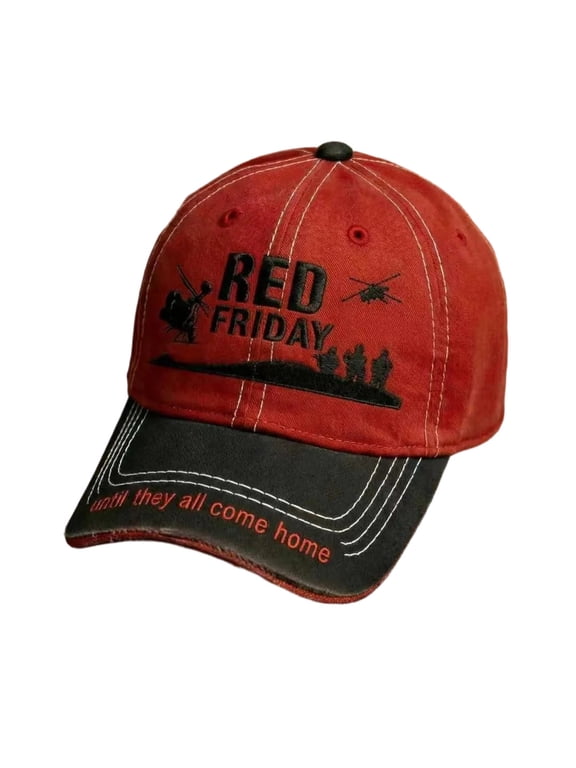 RED Friday Heritage Cap Remember Everyone Deployed Adjustable Patriotic Embroidered Baseball Hat for Veterans Family Reunion Homecoming Gift
