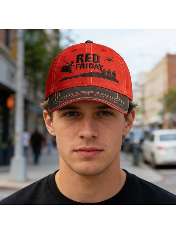 Heritage Cap Remember Everyone Deployed, Adjustable Patriotic Embroidered Baseball Hat for Veterans