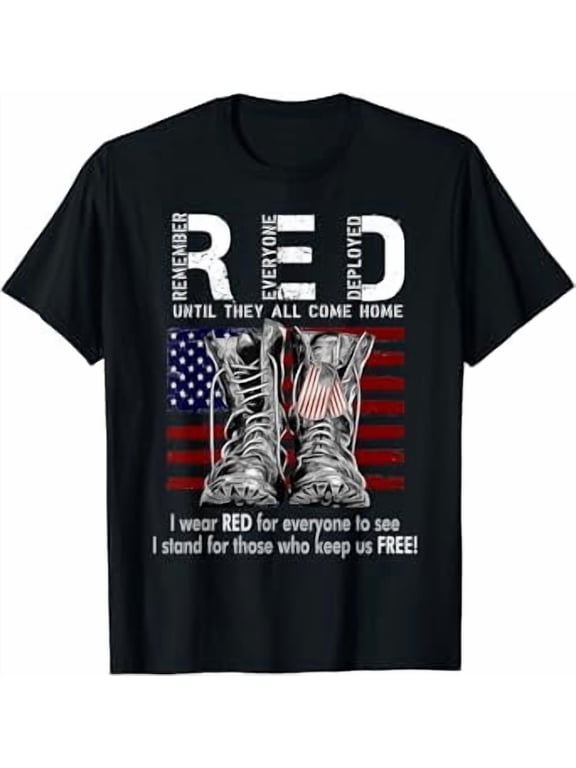 RED Friday Military Remember Everyone Deployed T-Shirt