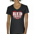 thumbnail image 1 of RED Friday Remember Everyone Deployed Women's V-Neck T-shirt Until They All Come Home Military US Flag American Patriot Tee, 1 of 7