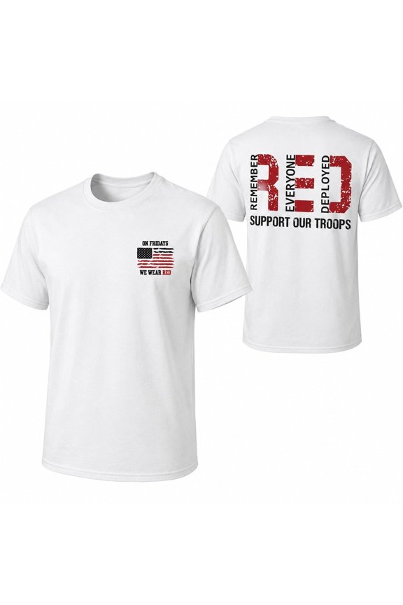 RED Friday Support Our Troops Unisex T-Shirt, Remember Everyone Deployed Tee